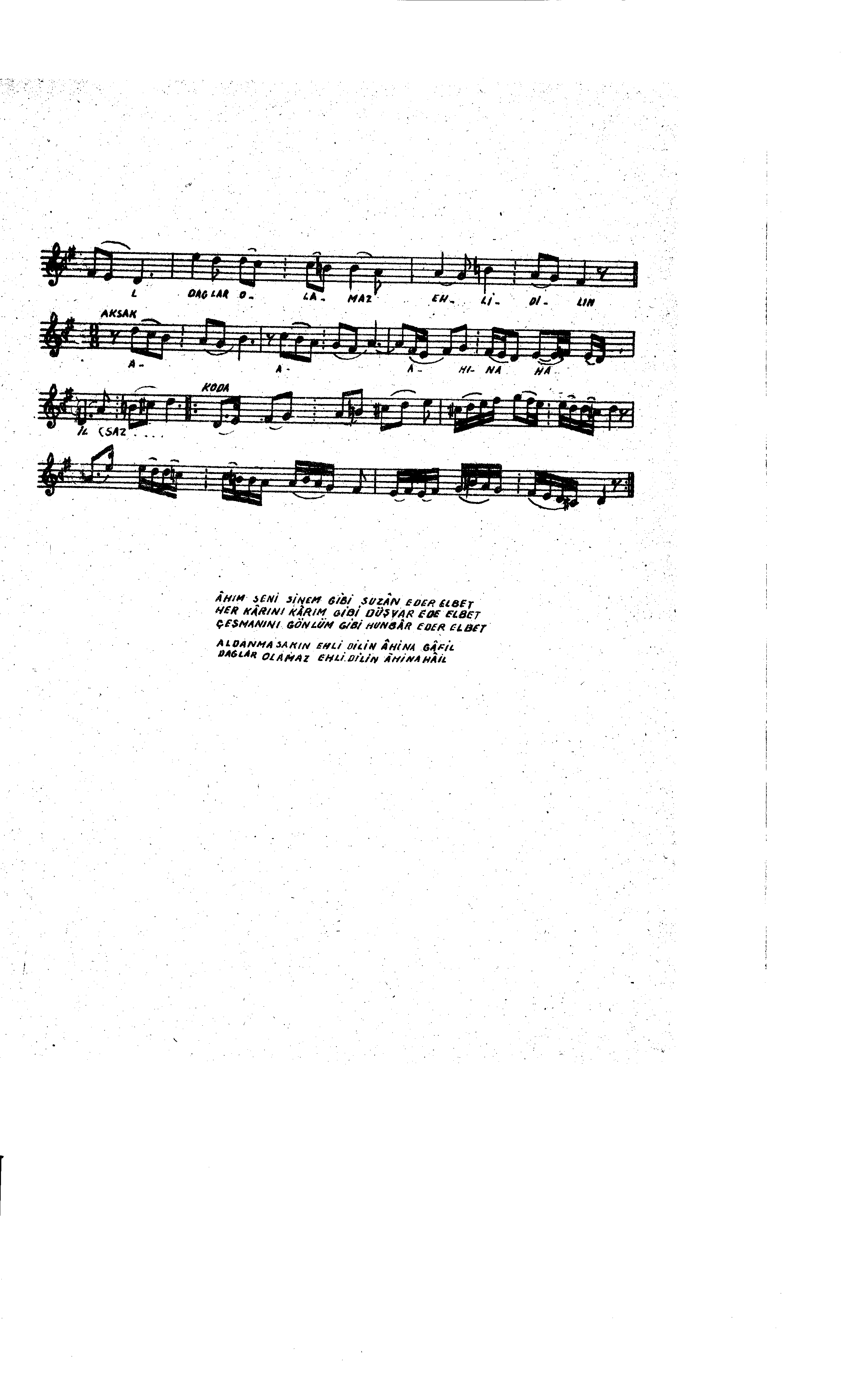 Yegah - Şarkı - Şevkî Bey - Sayfa 2
