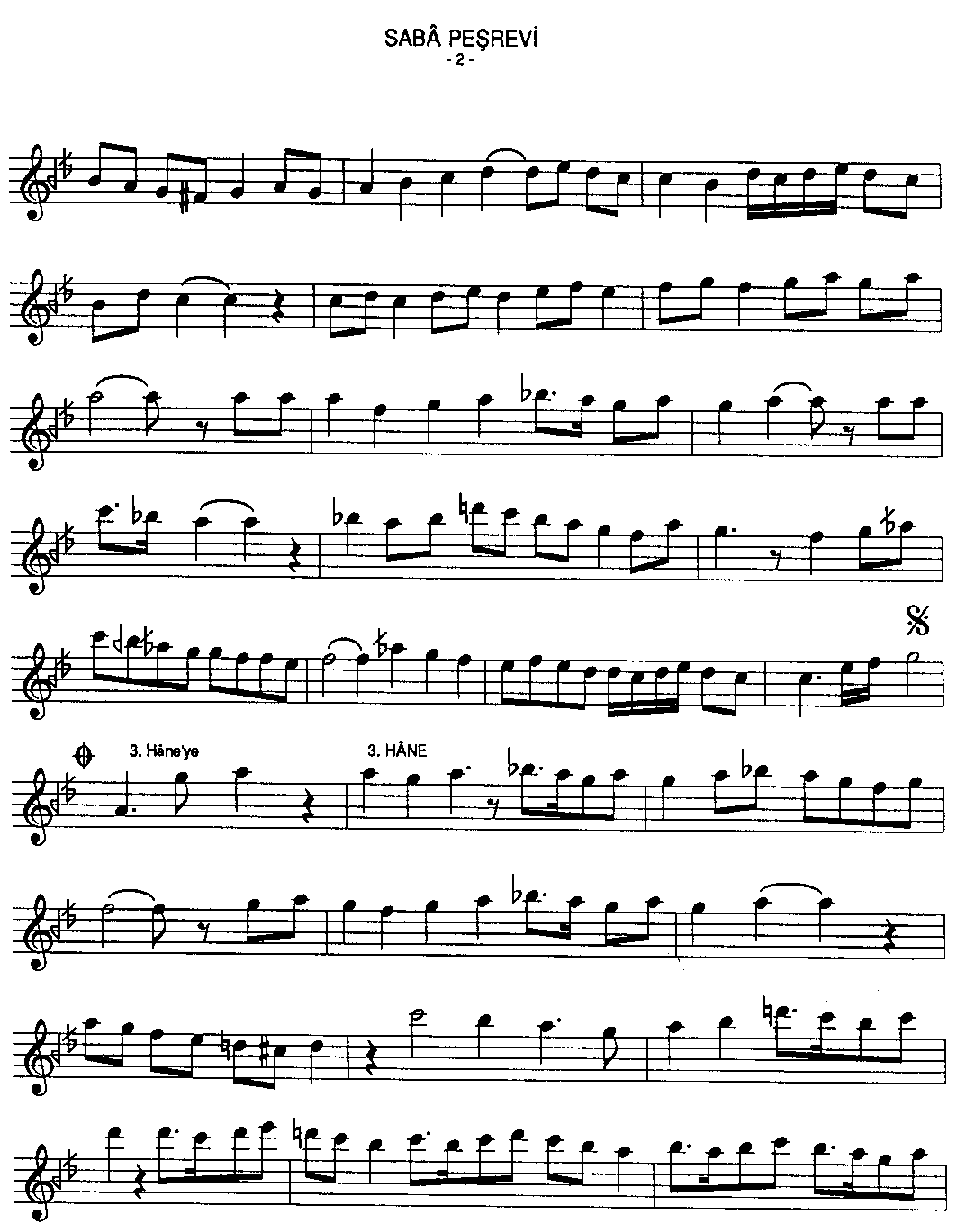 Sabâ - Peşrev - Tanburi Osman Bey - Sayfa 2
