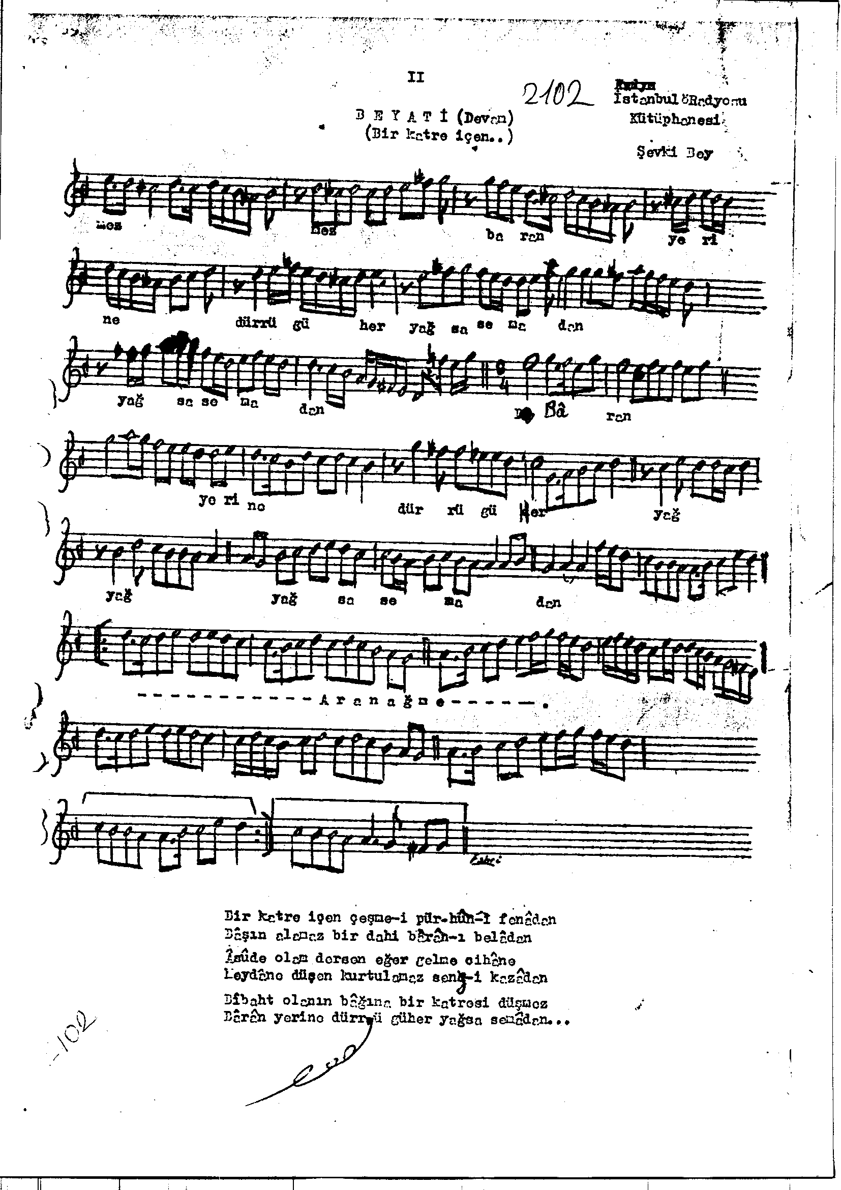 Beyâtî - Şarkı - Şevkî Bey - Sayfa 2