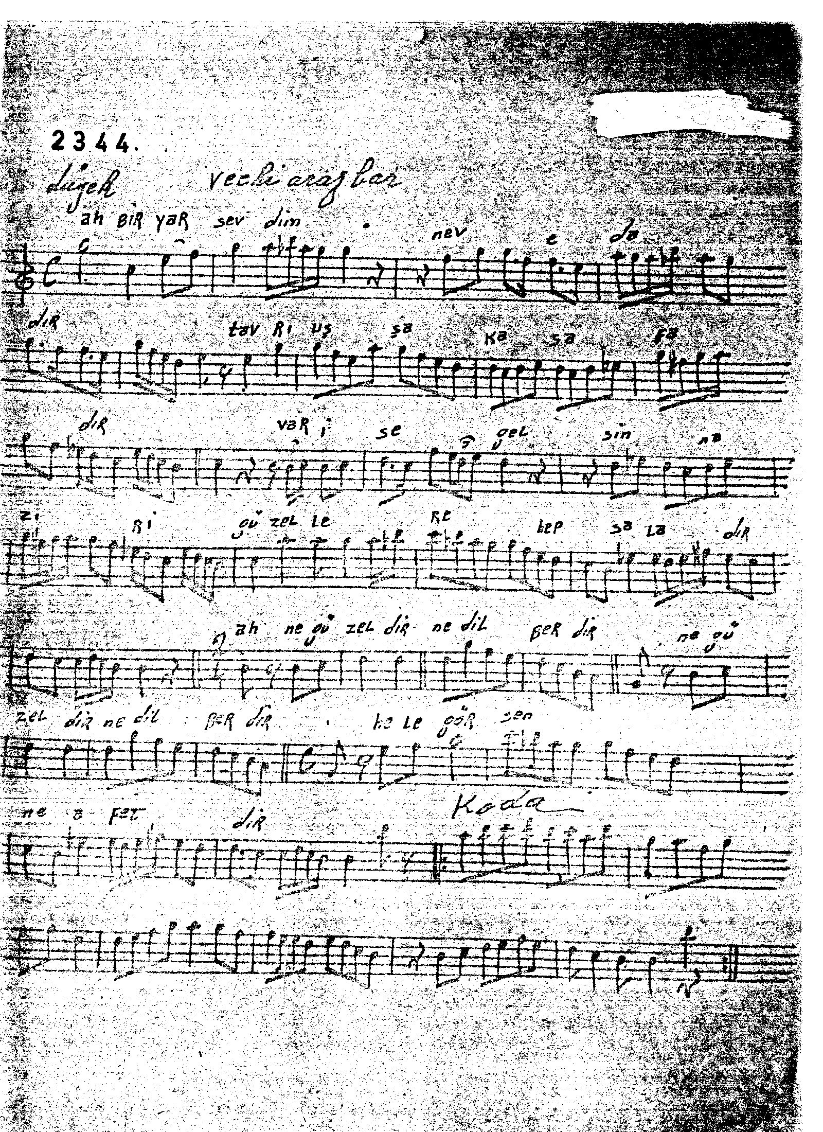 Vech-i Arazbar - Şarkı - Meçhul - Sayfa 1