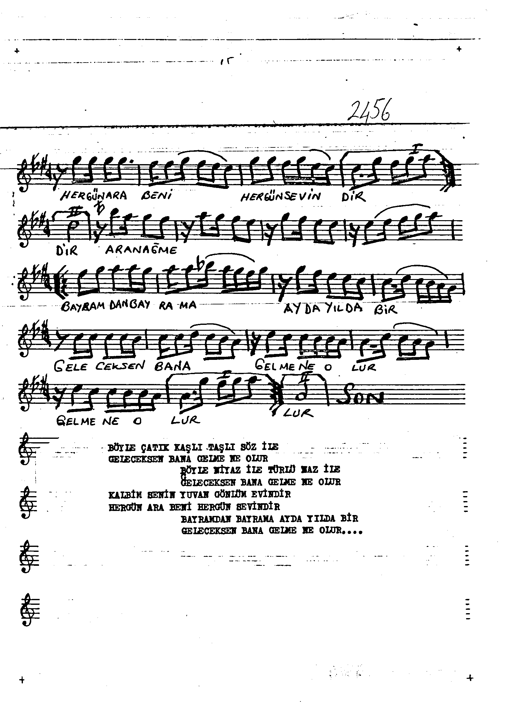 Karcığar - Şarkı - Necdet Tokatlıoğlu - Sayfa 2