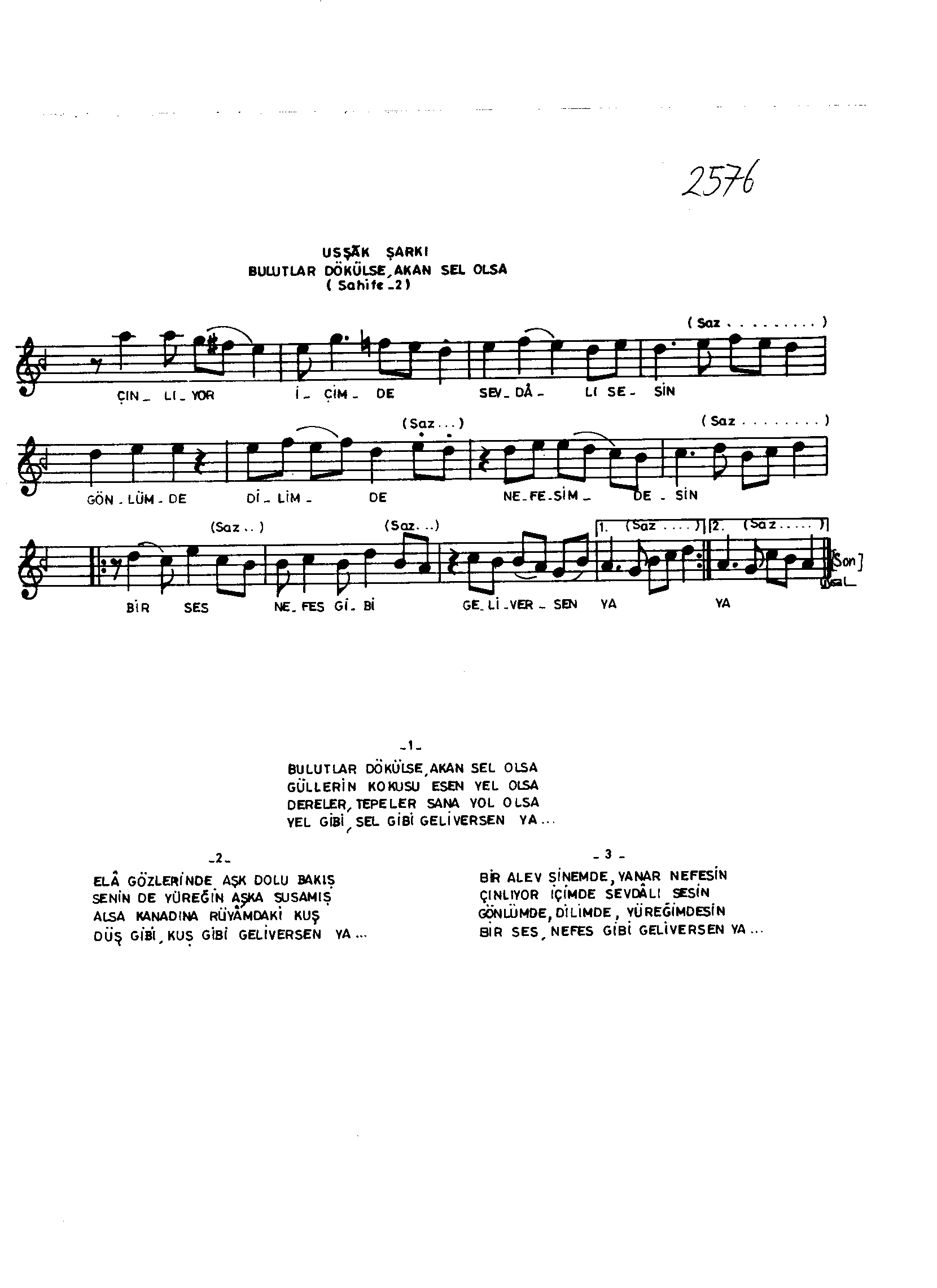Uşşak - Şarkı - Hasan Soysal - Sayfa 2
