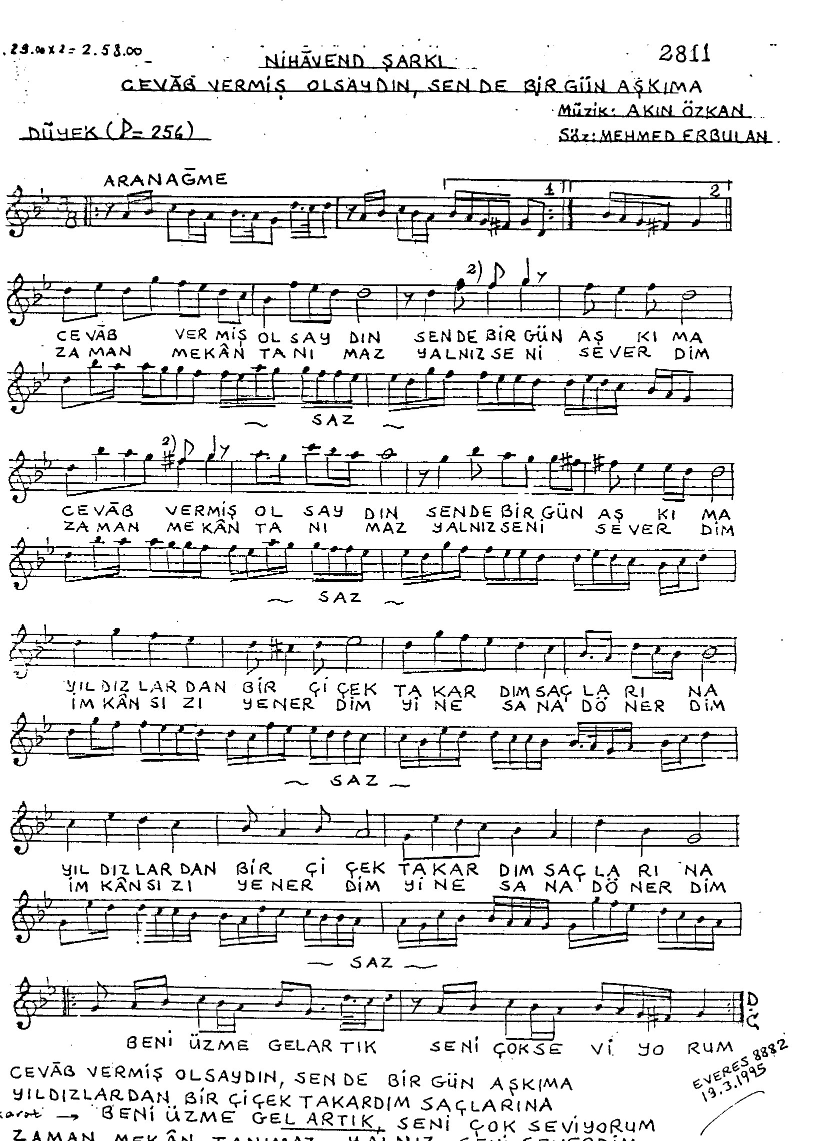 Nihâvend - Şarkı - Akın Özkan - Sayfa 1