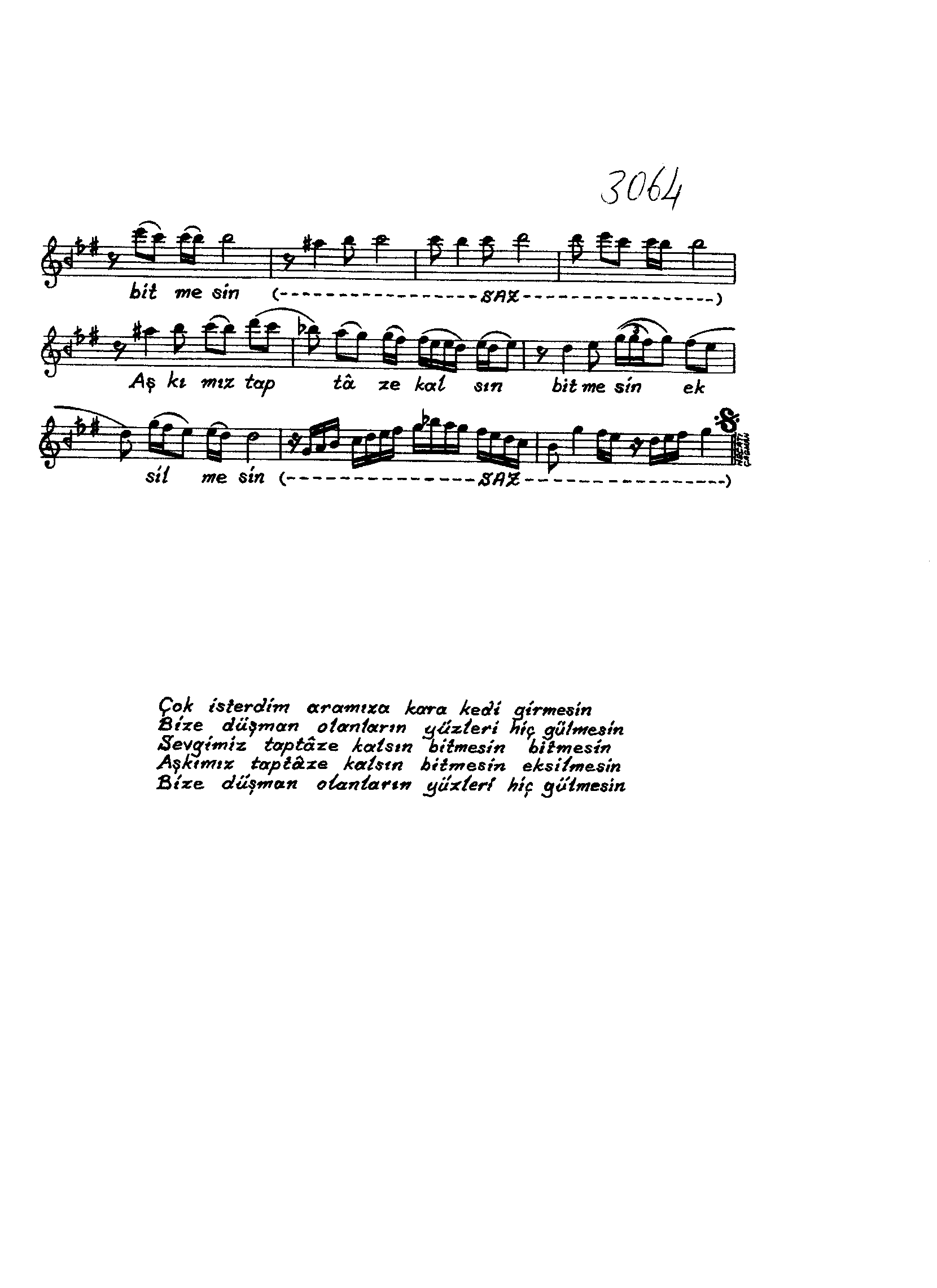 Hüzzâm - Şarkı - Selâhattin İnal - Sayfa 2