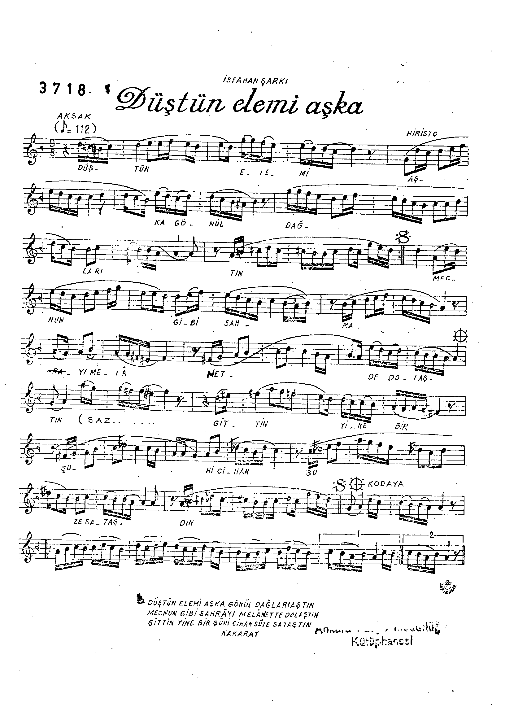 Isfahân - Şarkı - Lavtacı Hristo - Sayfa 1