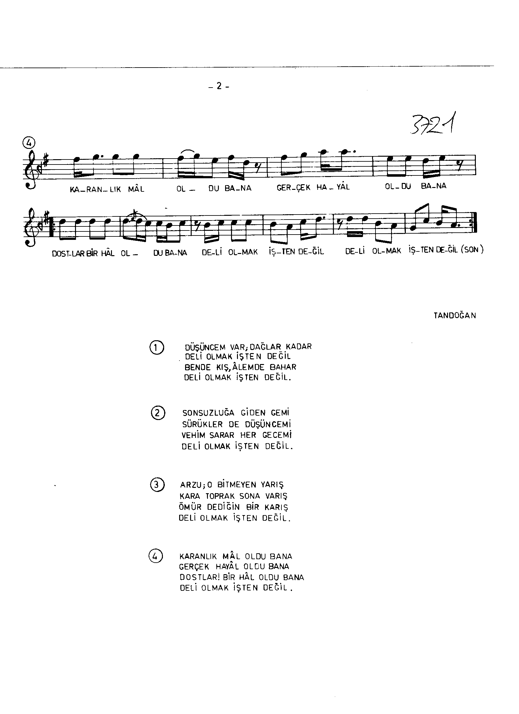 Gerdâniye - Şarkı - Mahmut Yivli - Sayfa 2