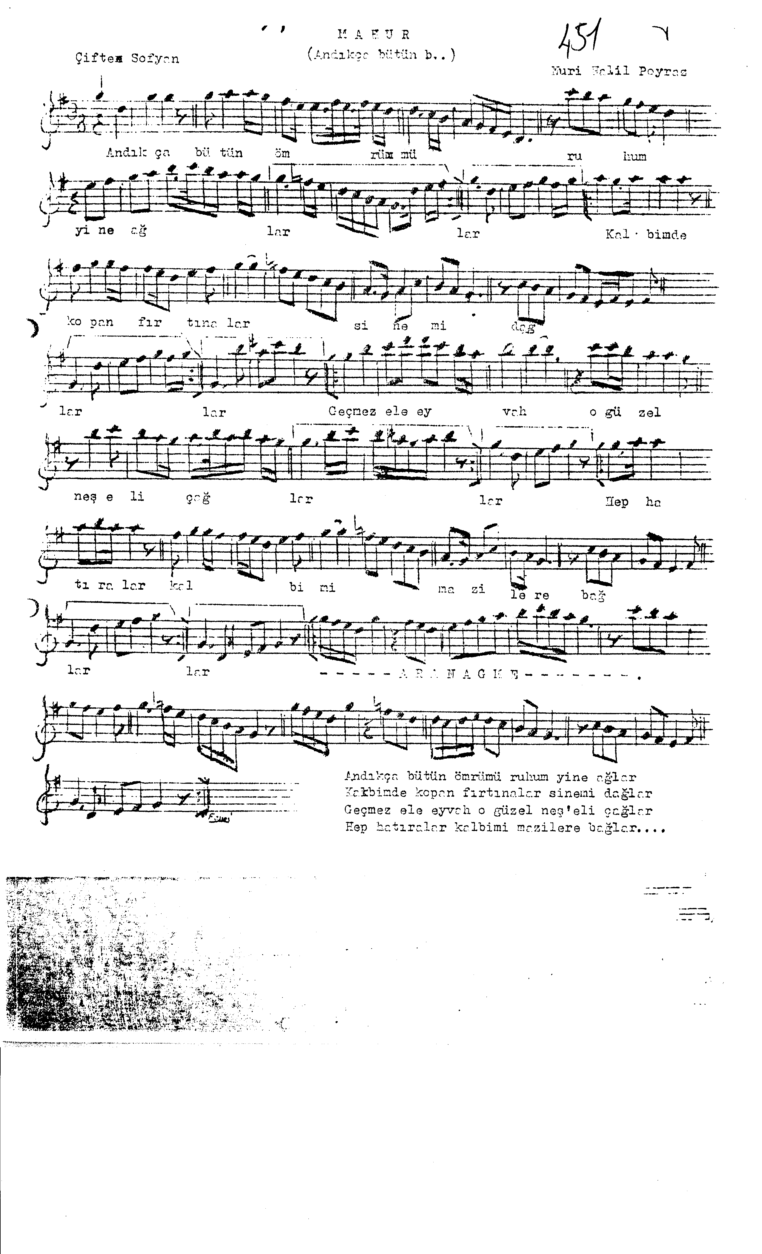 Mâhûr - Şarkı - Nuri Halil Poyraz - Sayfa 1