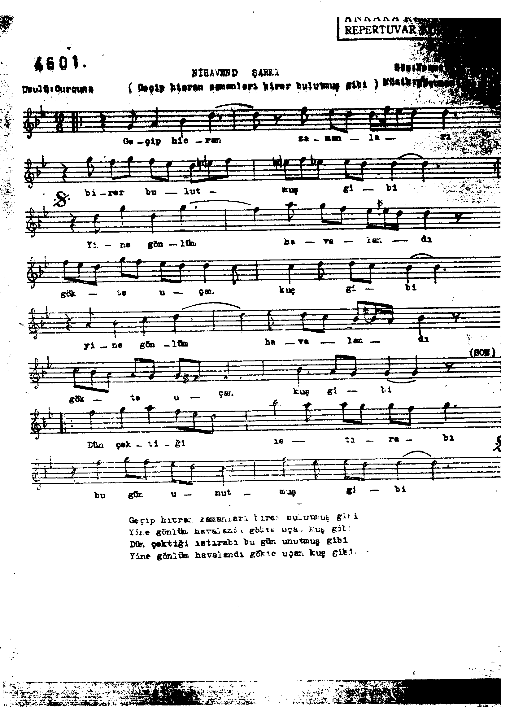 Nihâvend - Şarkı - Ercüment Berker - Sayfa 1