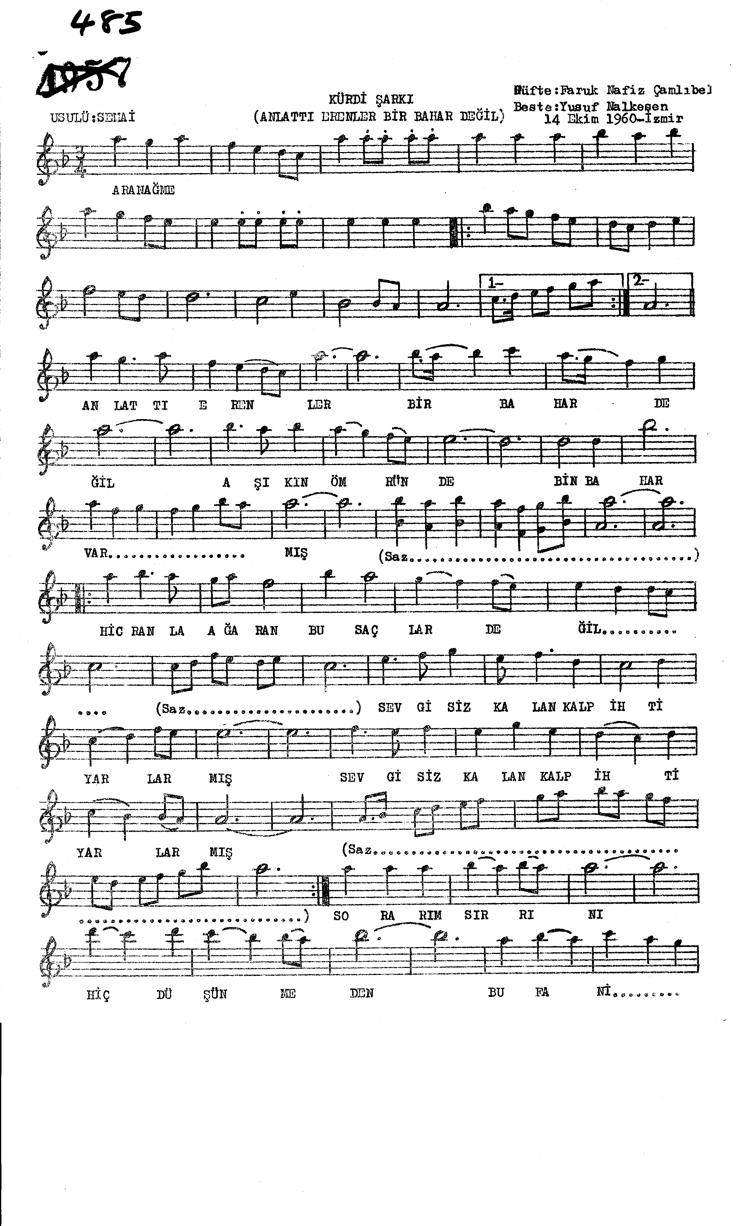 Kürdi - Şarkı - Yusuf Nalkesen - Sayfa 1