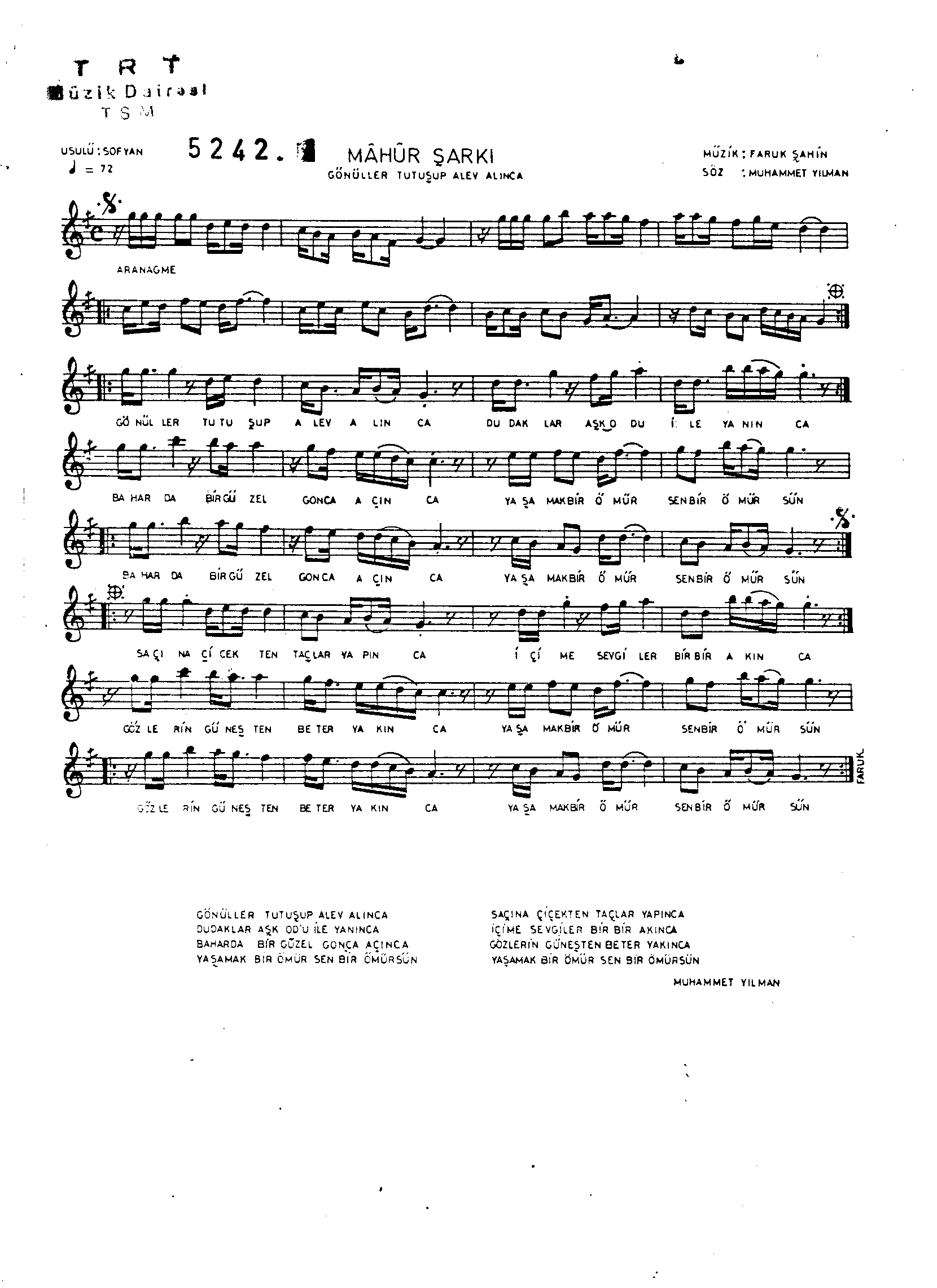 Mâhûr - Şarkı - Faruk Şahin - Sayfa 1