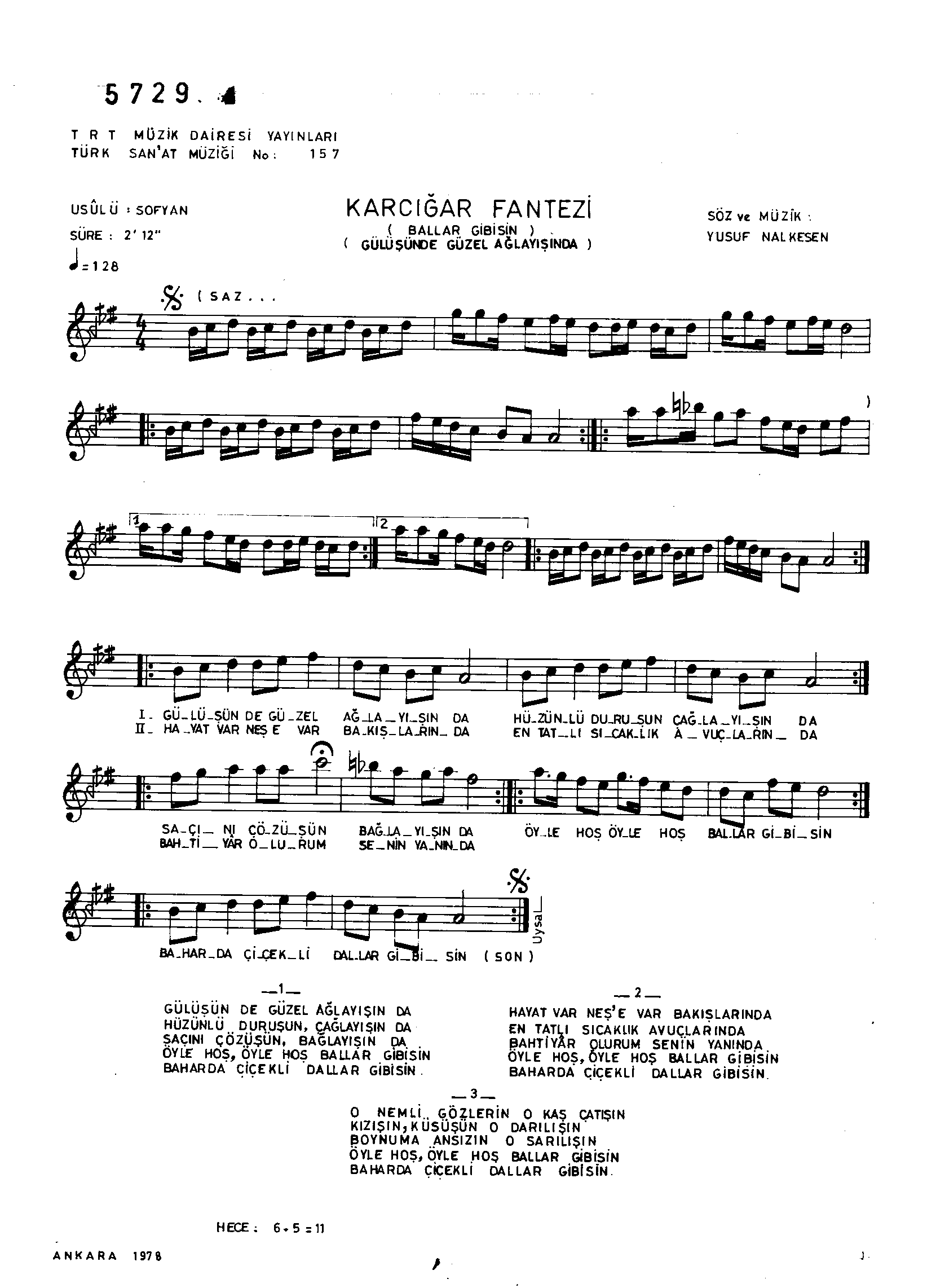 Karcığar - Şarkı - Yusuf Nalkesen - Sayfa 1