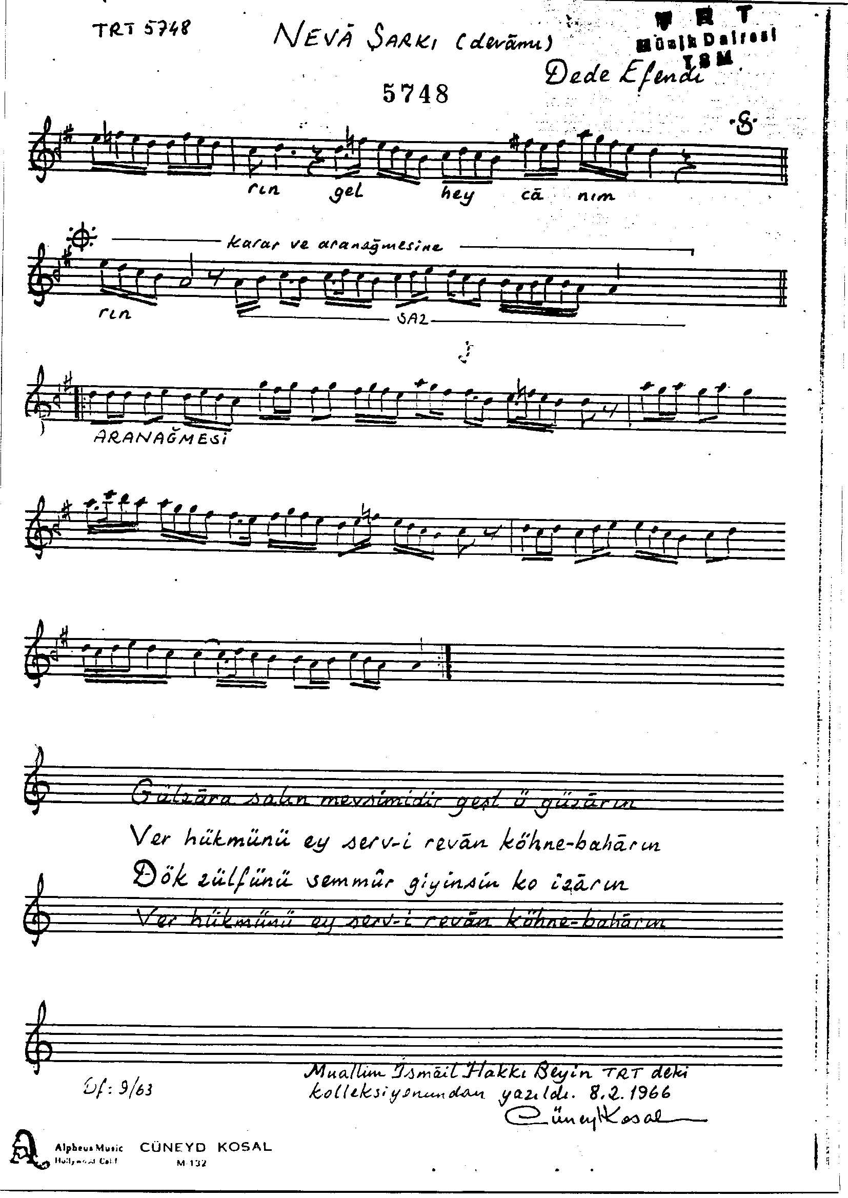 Neva - Şarkı - Dede Efendi - Sayfa 2