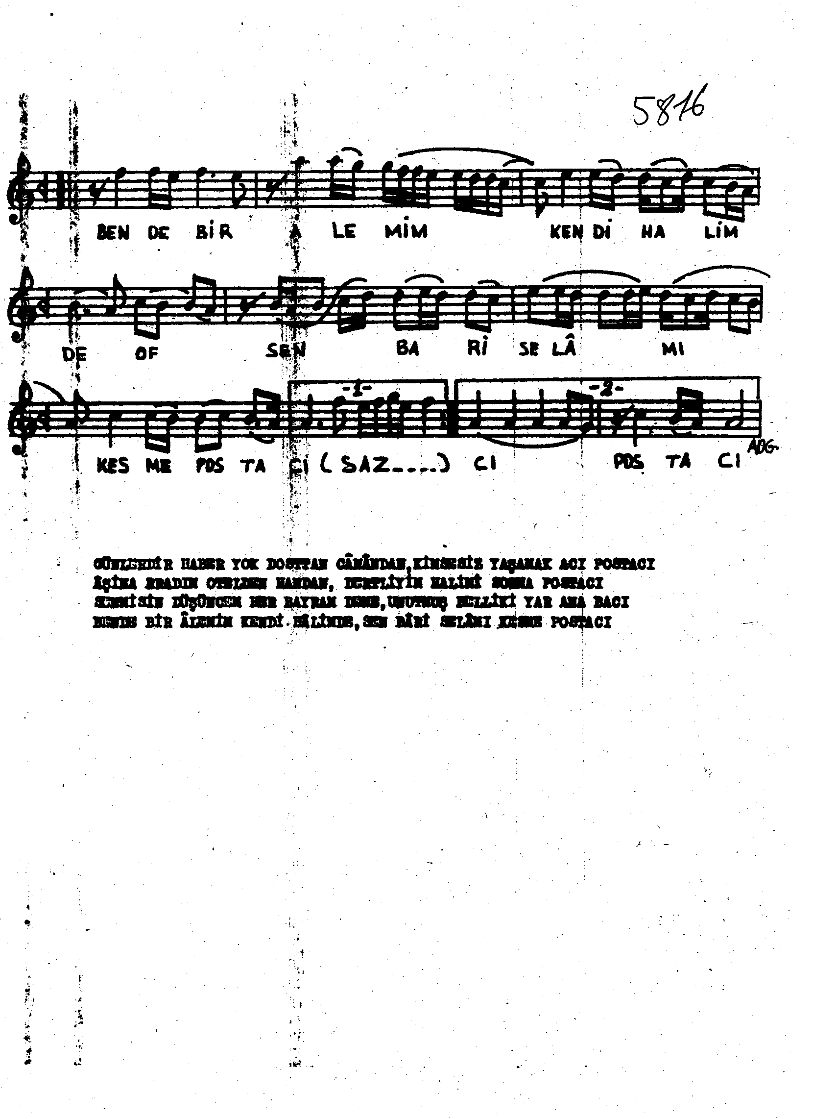Uşşak - Şarkı - Necdet Tokatlıoğlu - Sayfa 2