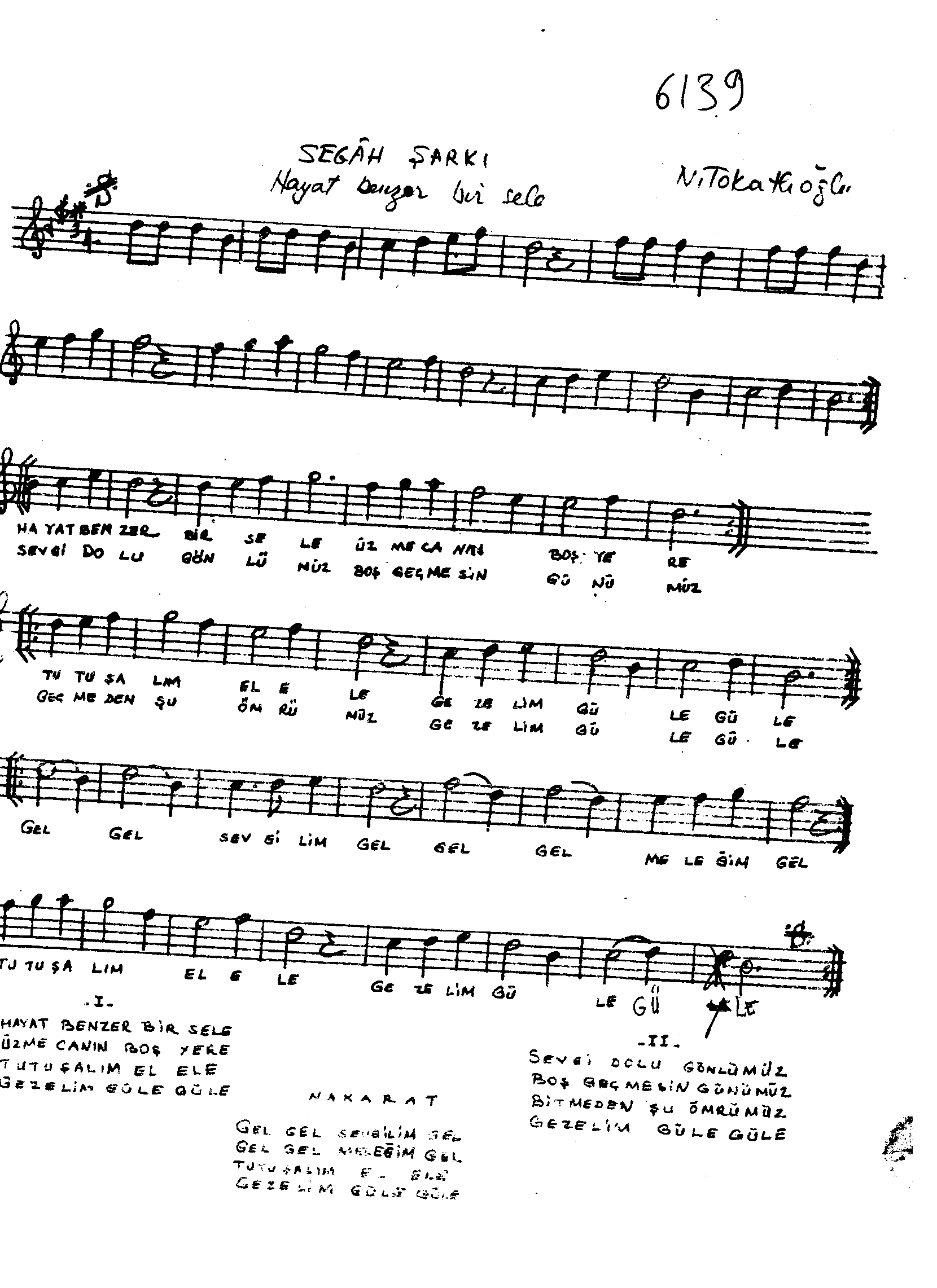 Segâh - Şarkı - Necdet Tokatlıoğlu - Sayfa 1