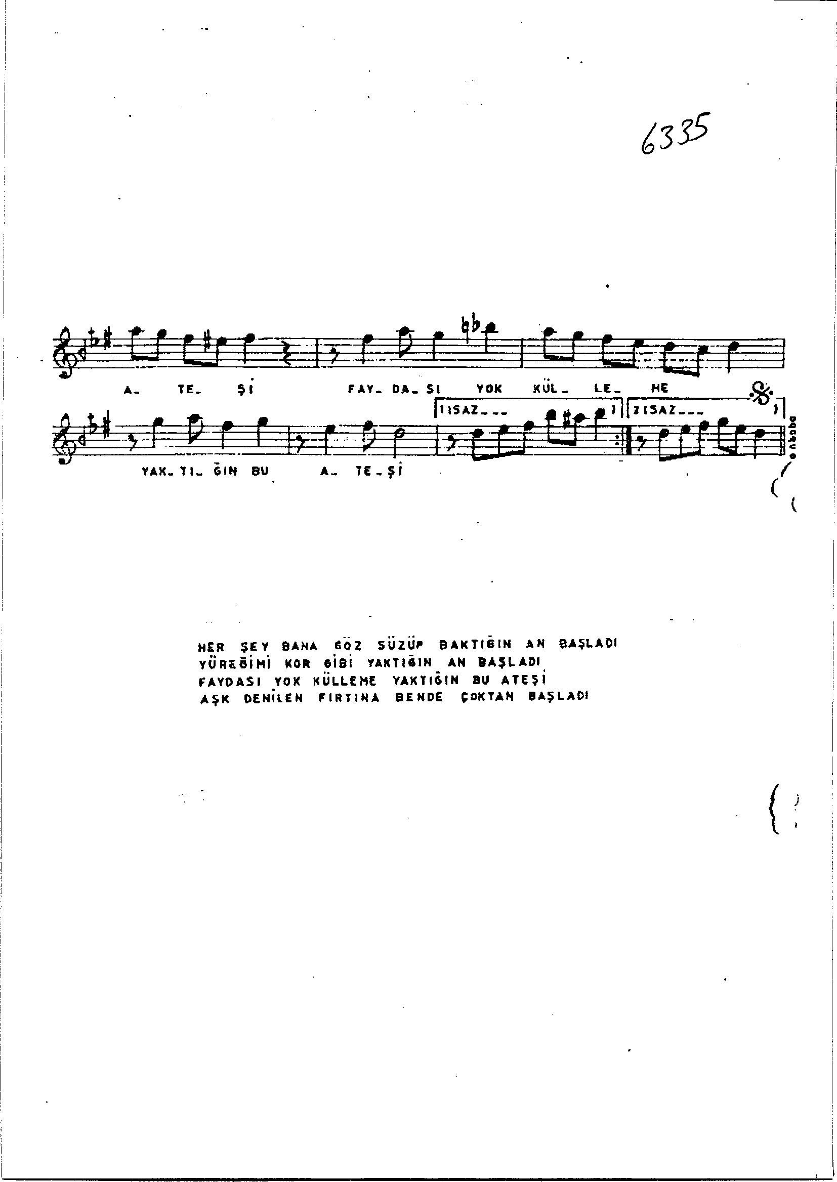 Hüzzâm - Şarkı - İlgün Soysev - Sayfa 2