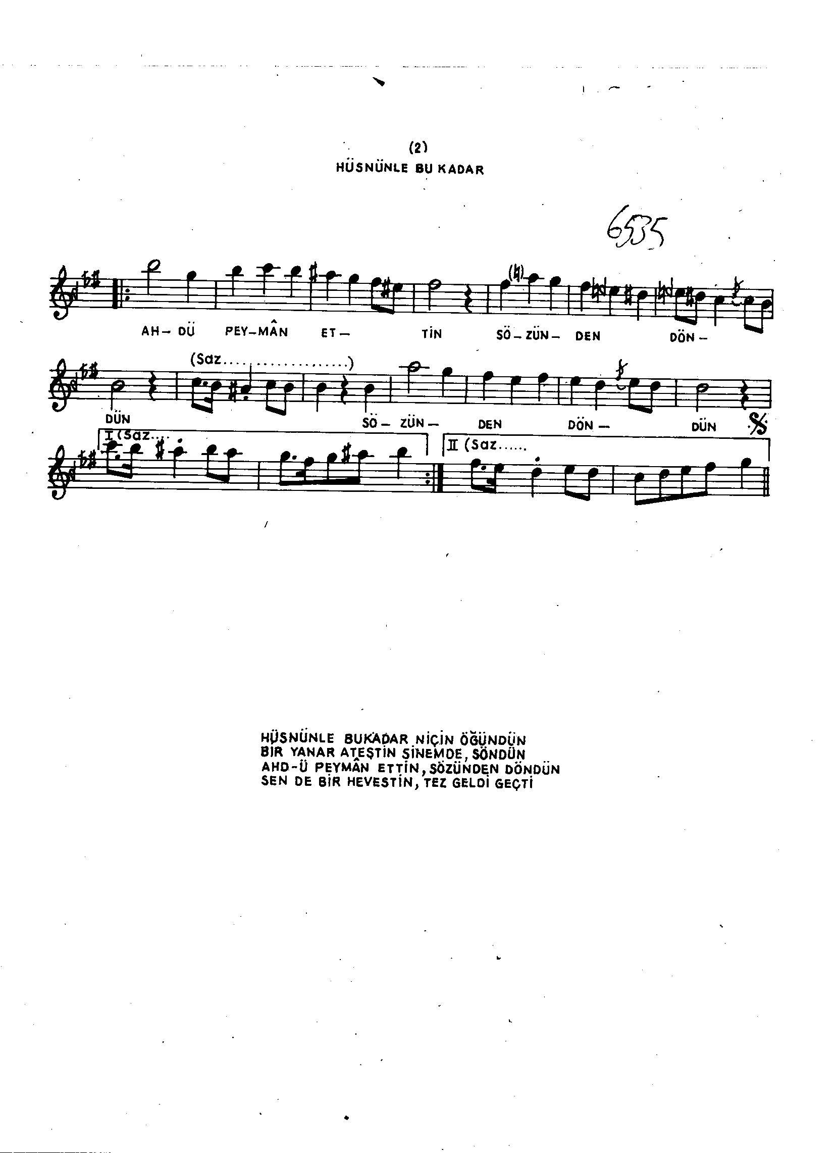 Hüzzâm - Şarkı - Akın Özkan - Sayfa 2