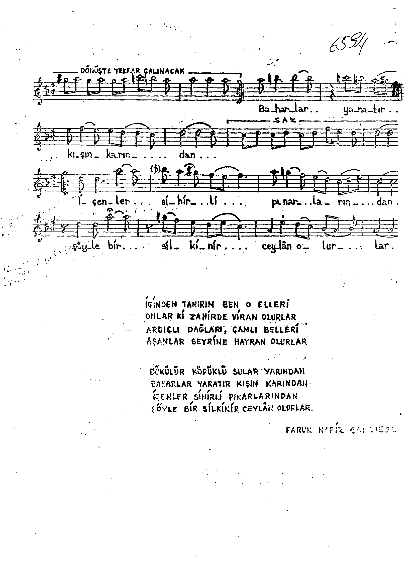 Şehnâz - Şarkı - Kaya Bekat - Sayfa 2