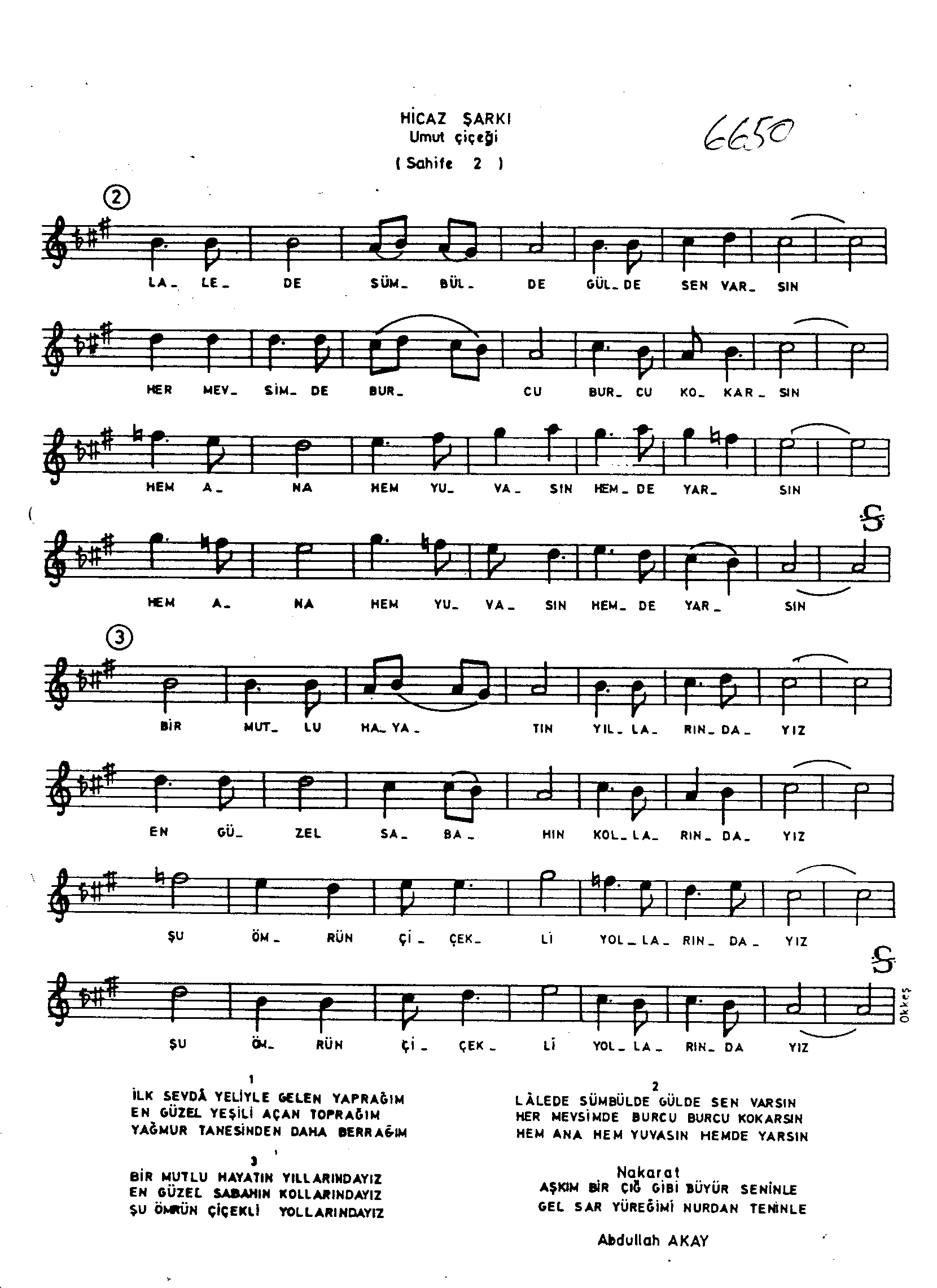 Hicâz - Şarkı - İlgün Soysev - Sayfa 2