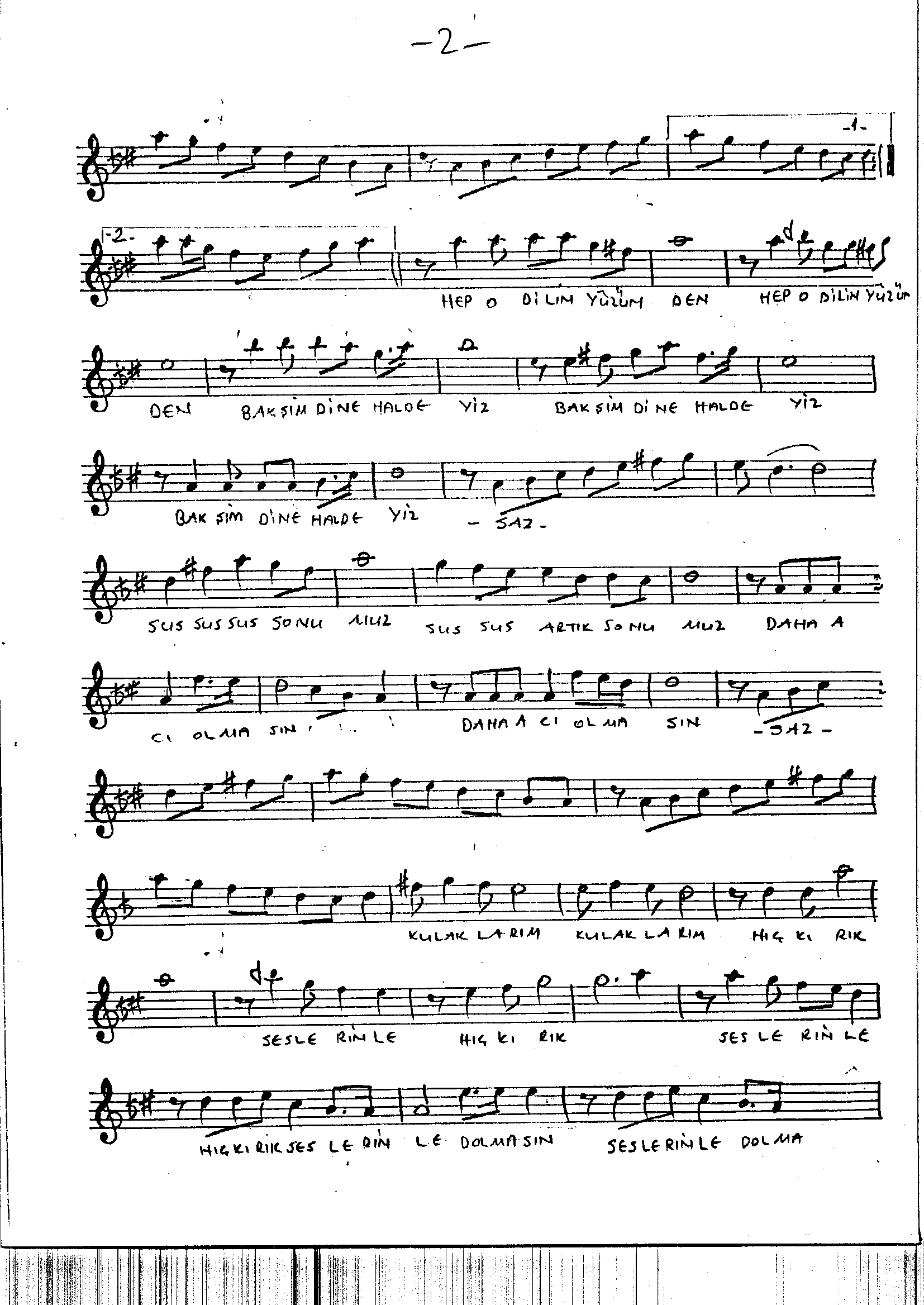 Hicâz - Şarkı - Yusuf Nalkesen - Sayfa 2