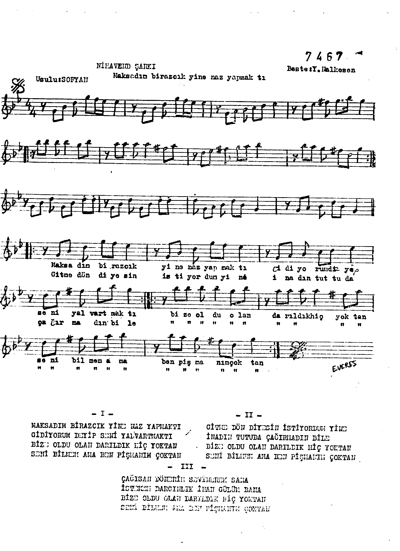 Nihâvend - Şarkı - Yusuf Nalkesen - Sayfa 1