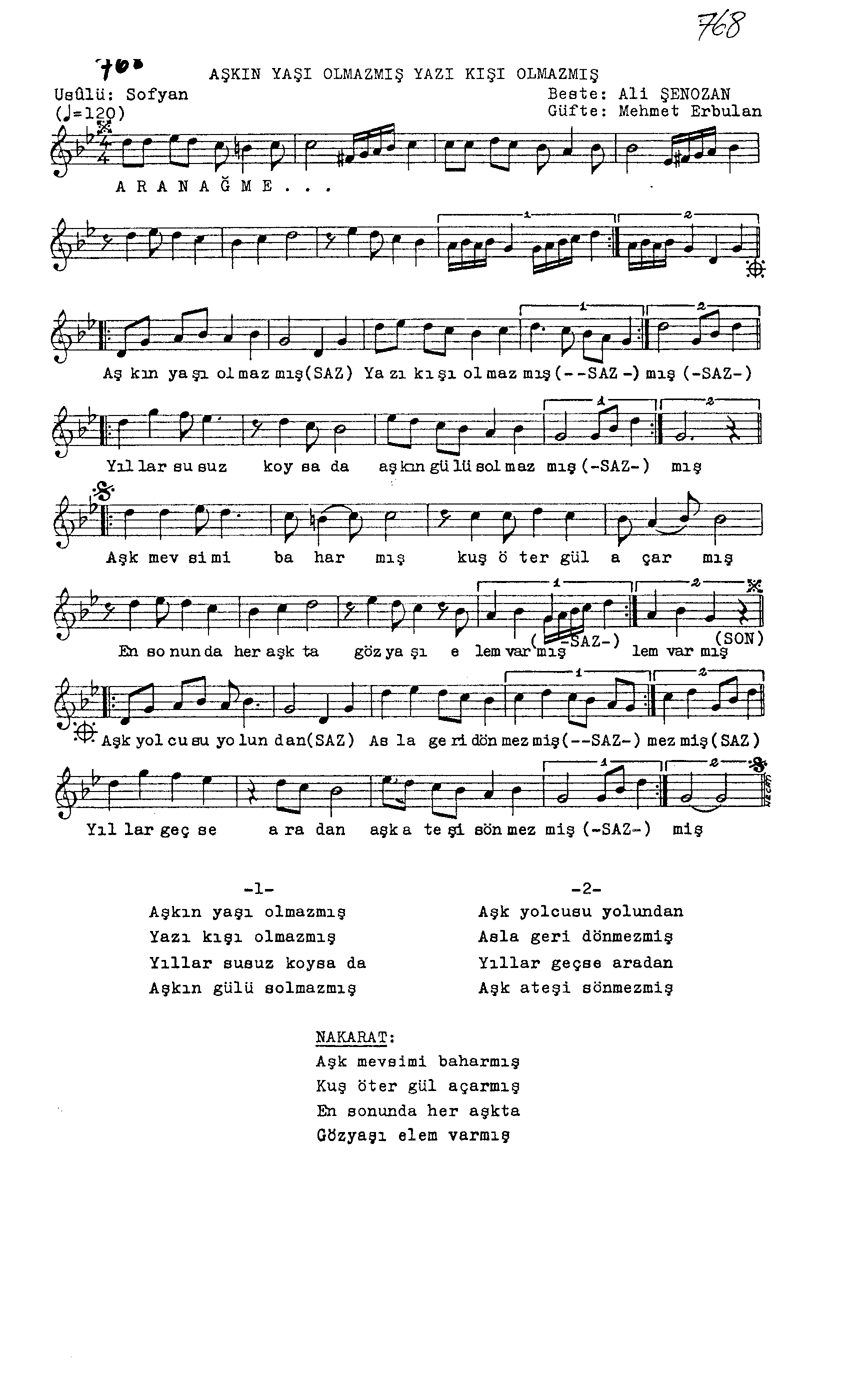 Nihâvend - Şarkı - Ali Şenozan - Sayfa 1
