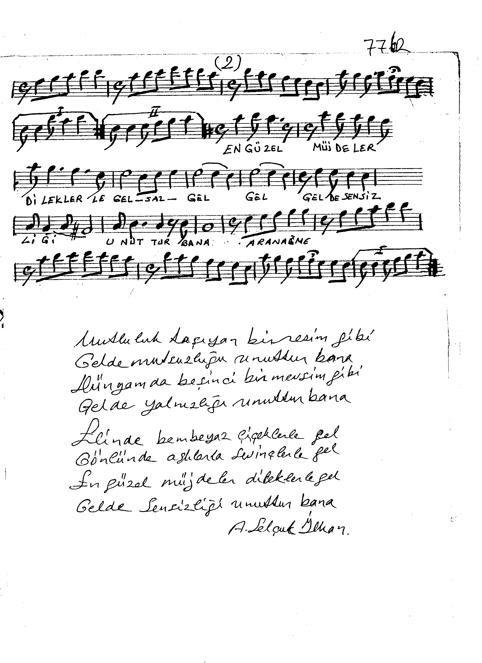 Nihâvend - Şarkı - Necdet Tokatlıoğlu - Sayfa 2