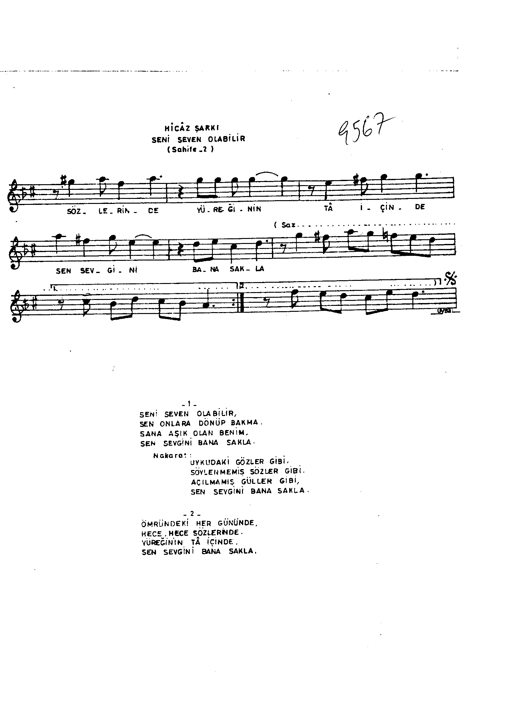 Hicâz - Şarkı - Hüsnü Üstün - Sayfa 2